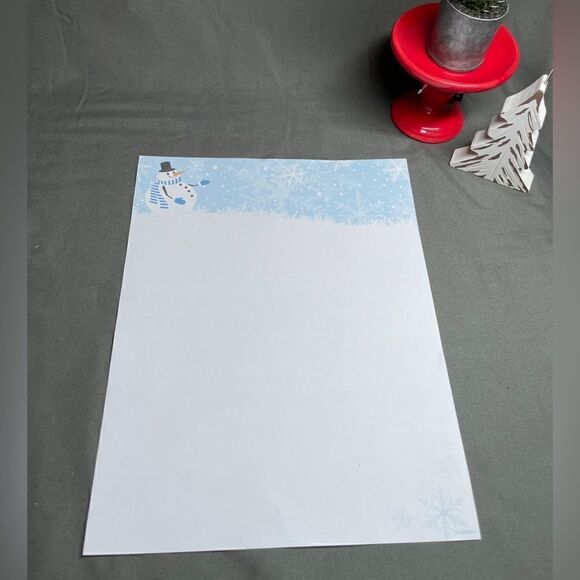 ☃️❄️☃️24 NEW Snowman Header Holiday Letterhead New Stock 24 New Sheets NWOT Bun - Picture 1 of 4